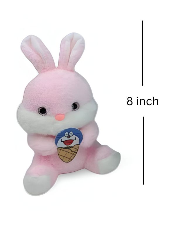 Pink - Adorable Long-Eared Bunny Plush – Soft & Cuddly Toy for Kids & Bunny Lovers 8 inch - MS14490.