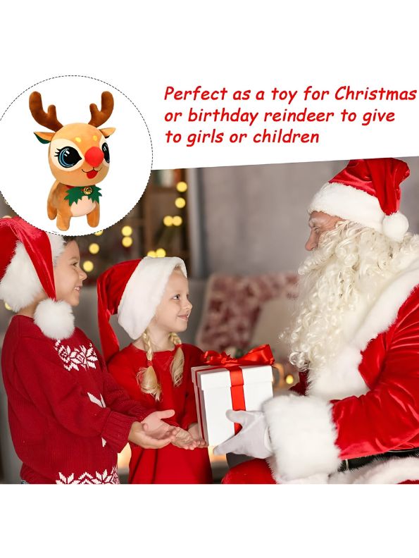 Christmas Reindeer Plush Toy – Soft & Cute Stuffed for Kids, Babies & Festive Home Décor - MS14116.