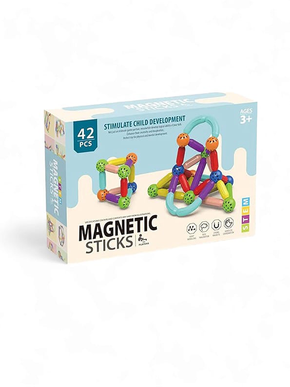 Magnetic Sticks Balls Sets 3D Construction Building Blocks Toys 42 Pcs (NX.L-J-17)
