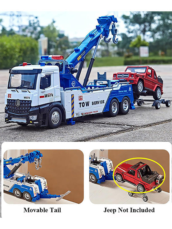 Tow Service Truck Die-Cast Model 1:24 Scale For Kids - Durable & Realistic Play | NX-O-24