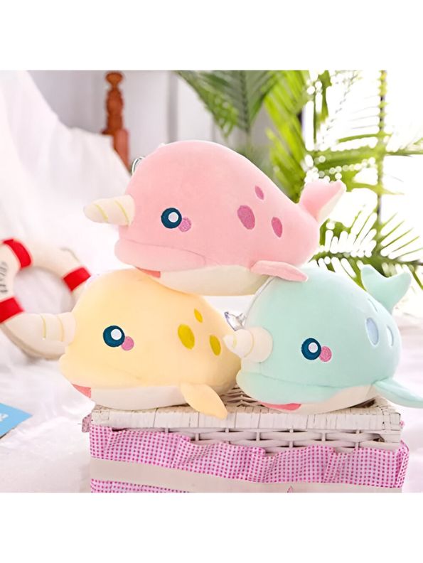 Yellow - Unicorn Whale - Super Soft Unicorn Fish Whale Plush Soft Toy for Kids Baby Boys Girls 7 inch - MS14580.