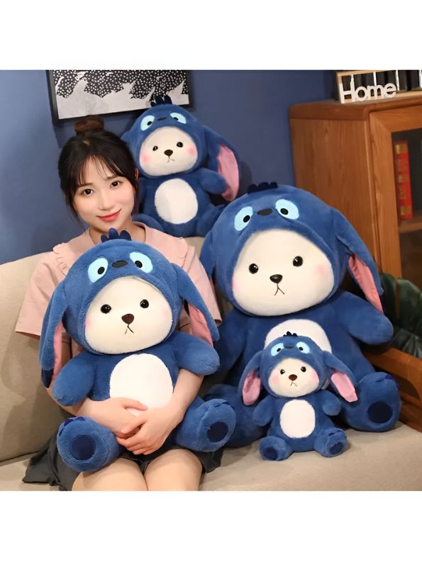 BlushBear Stitch - 10 Inch Plush Teddy Bear | Cute Strawberry Stuffed Toy | Soft Valentine’s Gift for Girls, Boys & Plush Lovers - MS14508