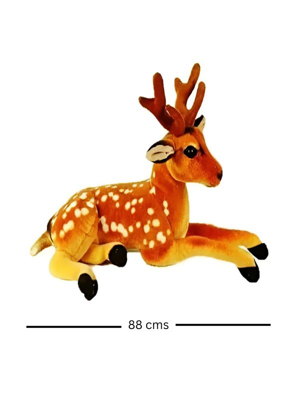 Hugsy Chital – Soft Chital Deer Plush Toy for Kids | Cute & Huggable Stuffed Animal Gift for Babies, Toddlers - MS2100