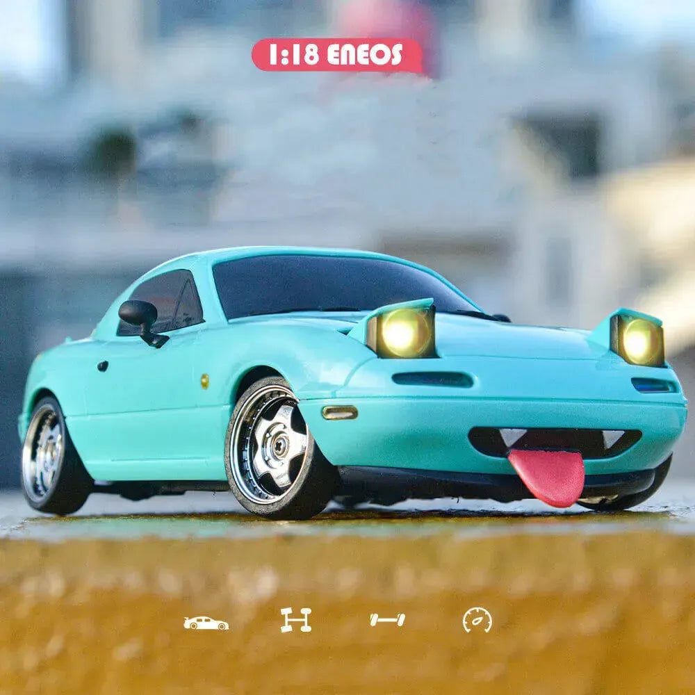 2025 RC Drift Car RTR RWD Gyro  1/18 Mazda with 1500mAh Battery LED Lights Alloy Body