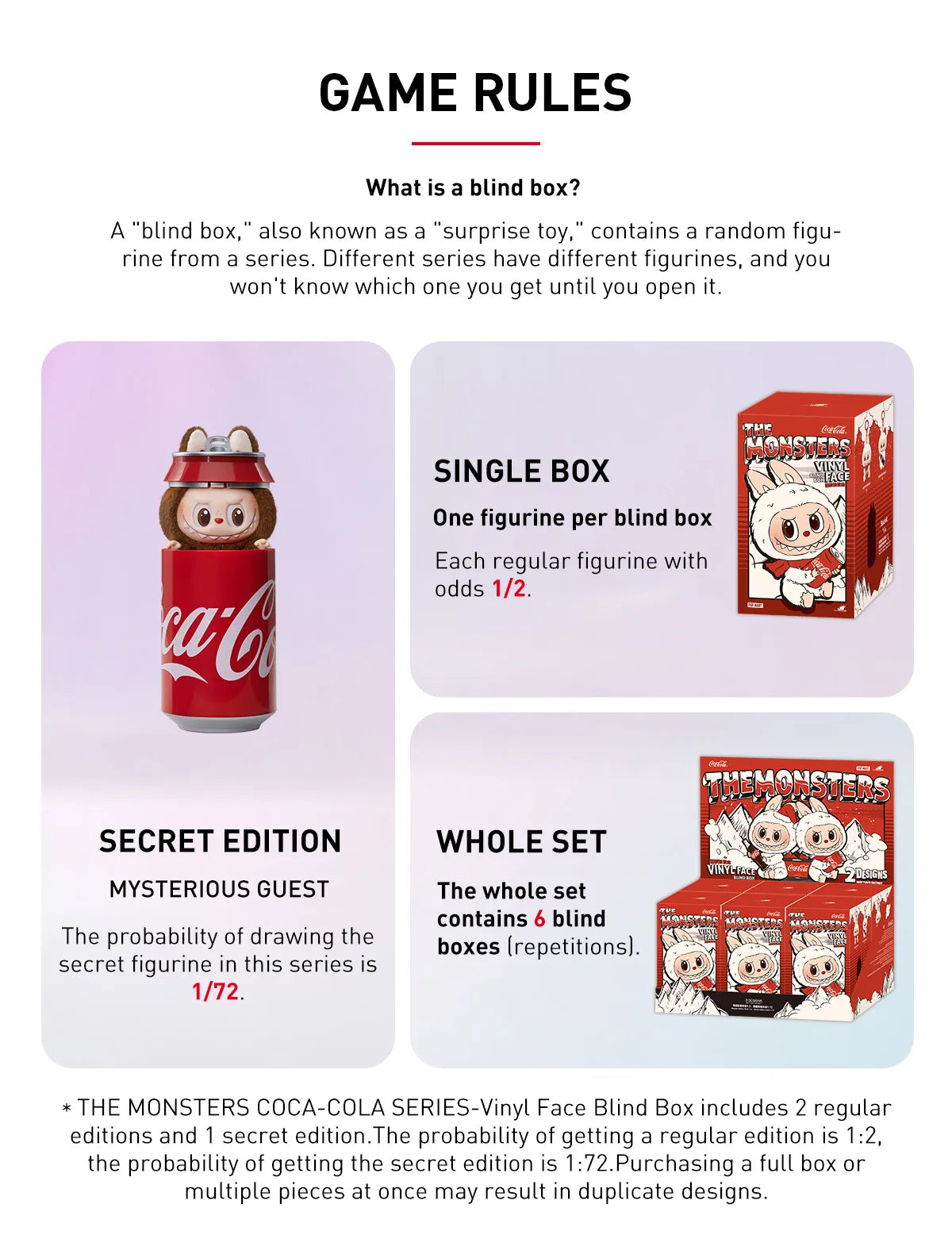 Surprise Shake - THE MONSTERS COCA-COLA SERIES - Vinyl Face Blind Box