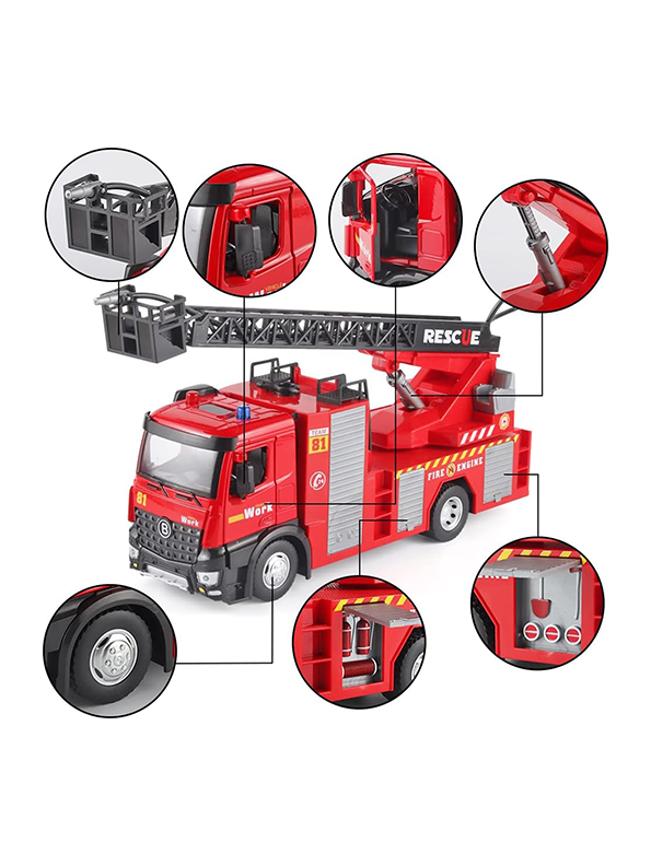 Fire Truck With Lights And Siren Sounds Working Water Pump  Toy For Kids