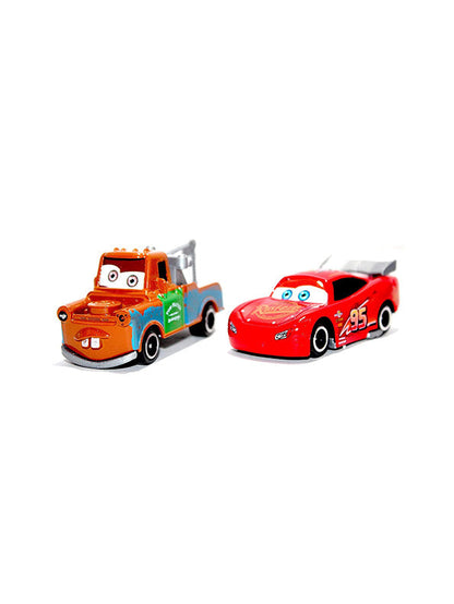 Pack of 6 McQueen Multi Colour Car Set (MS-S-24): Lightning McQueen, Flash McQueen, and Hot Wheels Collection for Real Cars 2 & 3 Fun!
