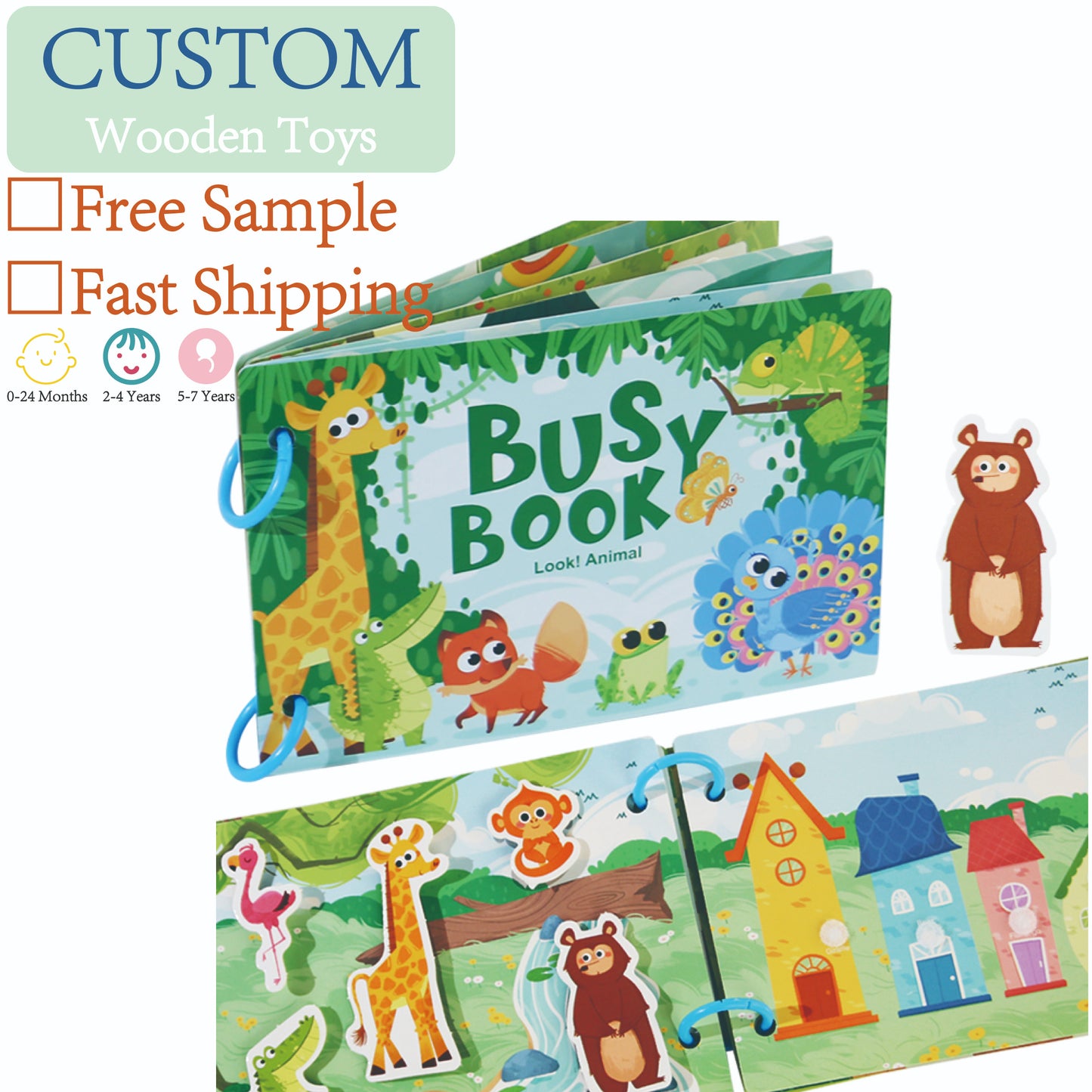 Preschool Learning Busy Book with Sticker Activities for Kids