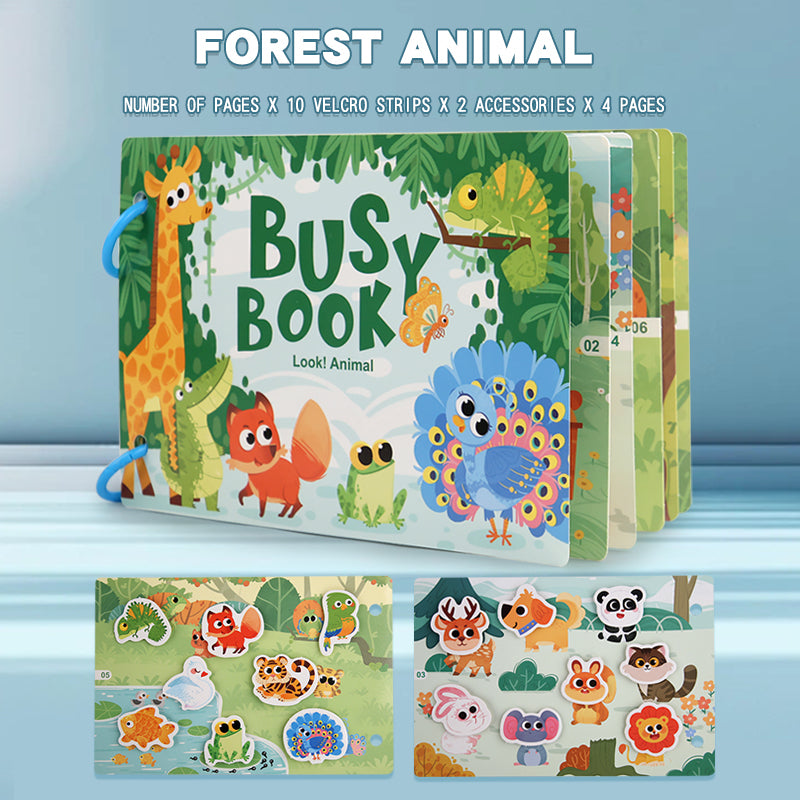 Preschool Learning Busy Book with Sticker Activities for Kids