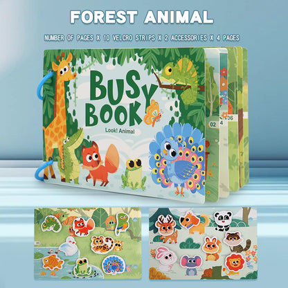 Preschool Learning Busy Book with Sticker Activities for Kids