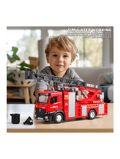 Fire Truck With Lights And Siren Sounds Working Water Pump  Toy For Kids