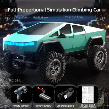 RC Crawler Car - 1/18 Scale Full Proportional Cyber Shell 4 WD Off-Road Vehicle