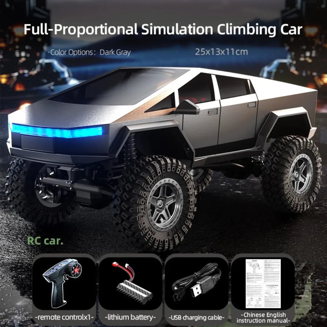 RC Crawler Car - 1/18 Scale Full Proportional Cyber Shell 4 WD Off-Road Vehicle