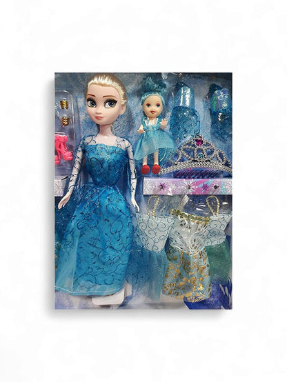 Frozen Doll Set - Princess Elsa Baby Doll with Dresses & Accessories (L-J-50) | Barbie-Inspired Frozen Dolls for Kids