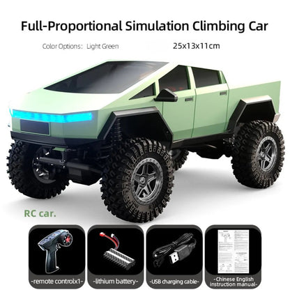 RC Crawler Car - 1/18 Scale Full Proportional Cyber Shell 4 WD Off-Road Vehicle