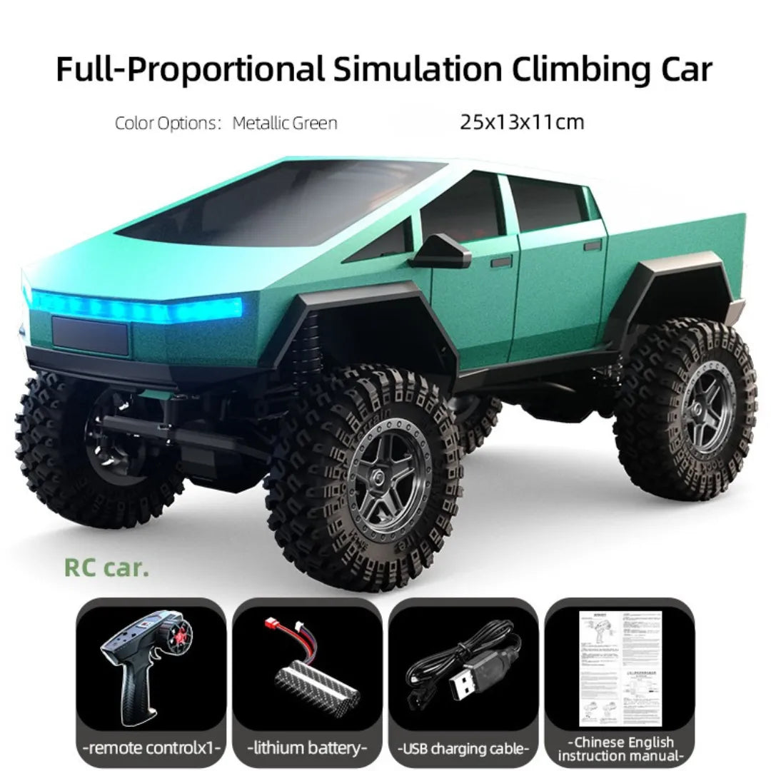 RC Crawler Car - 1/18 Scale Full Proportional Cyber Shell 4 WD Off-Road Vehicle