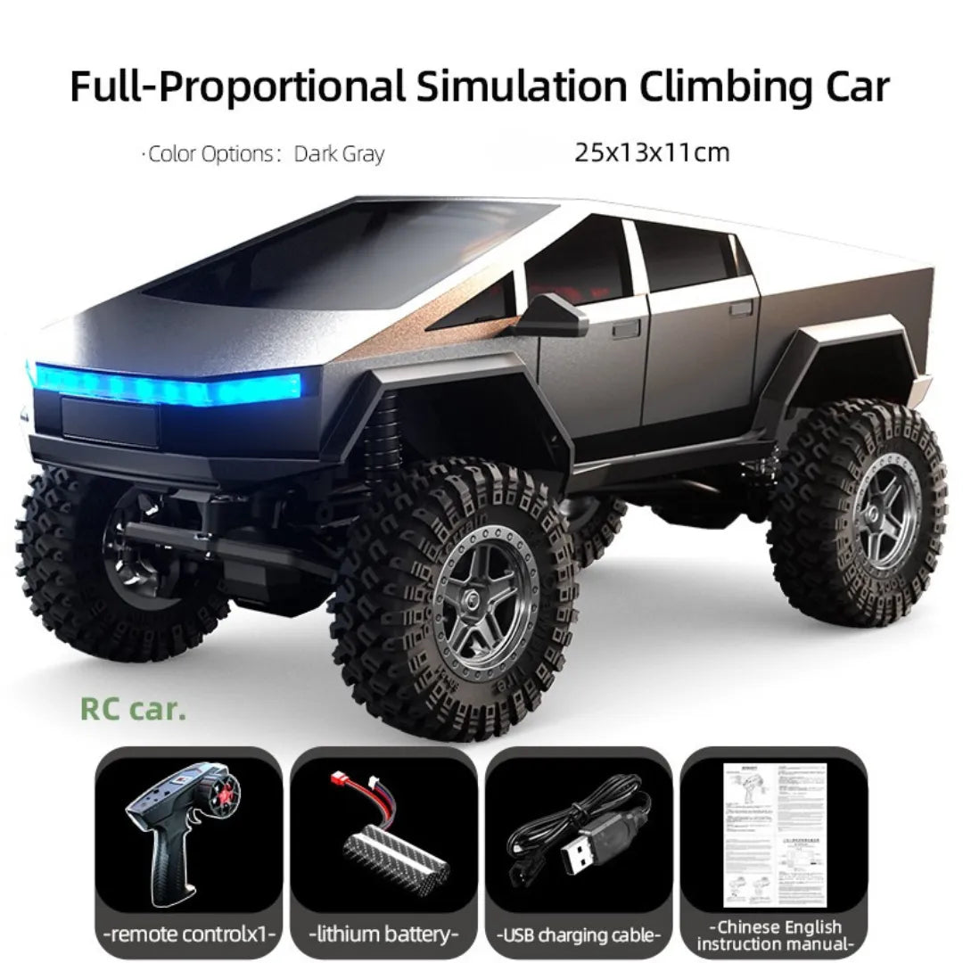 RC Crawler Car - 1/18 Scale Full Proportional Cyber Shell 4 WD Off-Road Vehicle