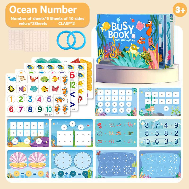 Preschool Learning Busy Book with Sticker Activities for Kids