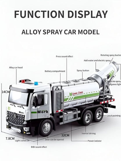 Anti-Epidemic Green Clean Fog Truck Toy – Disinfection-Style Vehicle Toy for Kids LMI12780.