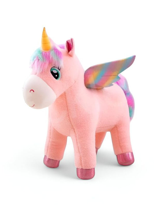 Pink - Colorful Angel Unicorn Plush Toy – Soft & Magical Unicorn Doll for Kids & Gifts 8 inch - MS9099.