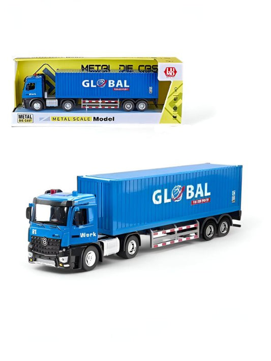 Container Transport Truck  – Heavy-Duty Alloy Container Vehicle for Kids & Collectors LMI15074.