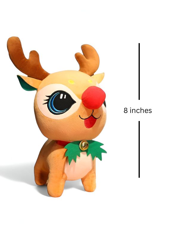 Christmas Reindeer Plush Toy – Soft & Cute Stuffed for Kids, Babies & Festive Home Décor - MS14116.