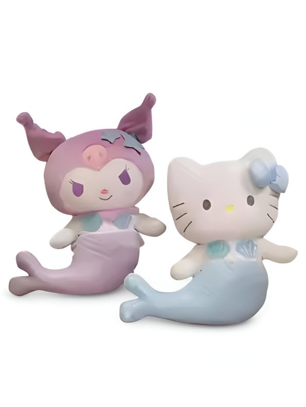 Pink - Sanrio Kuromi Mermaid Soft Toy – Adorable Kawaii Pillow, Cozy Room Decoration & Anime Collectible Gift 10 inch- MS13986