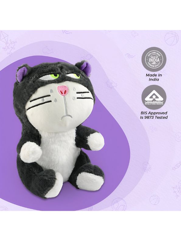 Ultra Black Cat - Soft Plush Stuffed Toy for Kids, Babies, Boys & Girls | Birthday Gift & Home Decoration - MS14012.