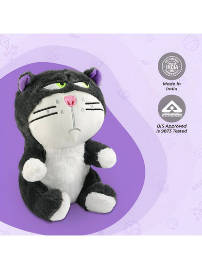 Ultra Black Cat - Soft Plush Stuffed Toy for Kids, Babies, Boys & Girls | Birthday Gift & Home Decoration - MS14012.