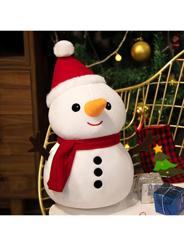 Snowy Snowman - Adorable Christmas Plush Toy | Soft & Cuddly Stuffed Snowman for Holiday Decor & Gifting - MS14176.