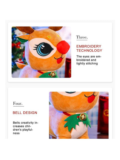 Christmas Reindeer Plush Toy – Soft & Cute Stuffed for Kids, Babies & Festive Home Décor - MS14116.