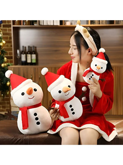 Snowy Snowman - Adorable Christmas Plush Toy | Soft & Cuddly Stuffed Snowman for Holiday Decor & Gifting - MS14176.