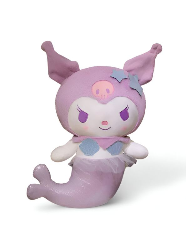 Pink - Sanrio Kuromi Mermaid Soft Toy – Adorable Kawaii Pillow, Cozy Room Decoration & Anime Collectible Gift 10 inch- MS13986