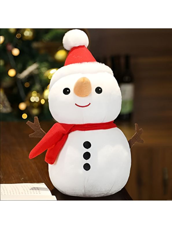 Snowy Snowman - Adorable Christmas Plush Toy | Soft & Cuddly Stuffed Snowman for Holiday Decor & Gifting - MS14176.