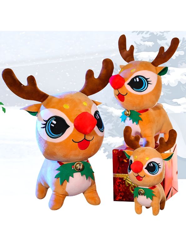 Christmas Reindeer Plush Toy – Soft & Cute Stuffed for Kids, Babies & Festive Home Décor - MS14116.