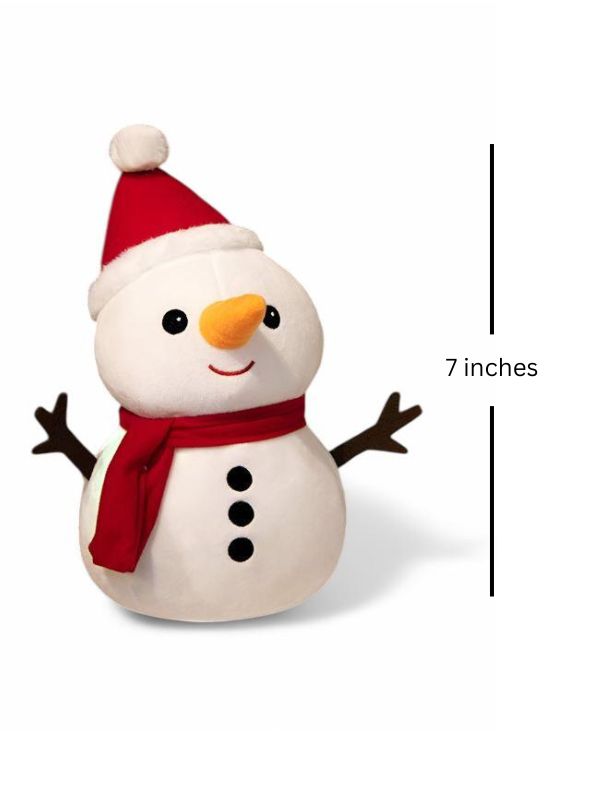 Snowy Snowman - Adorable Christmas Plush Toy | Soft & Cuddly Stuffed Snowman for Holiday Decor & Gifting - MS14176.