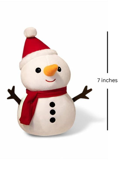 Snowy Snowman - Adorable Christmas Plush Toy | Soft & Cuddly Stuffed Snowman for Holiday Decor & Gifting - MS14176.