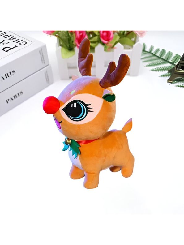 Christmas Reindeer Plush Toy – Soft & Cute Stuffed for Kids, Babies & Festive Home Décor - MS14116.