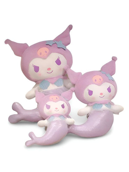 Pink - Sanrio Kuromi Mermaid Soft Toy – Adorable Kawaii Pillow, Cozy Room Decoration & Anime Collectible Gift 10 inch- MS13986