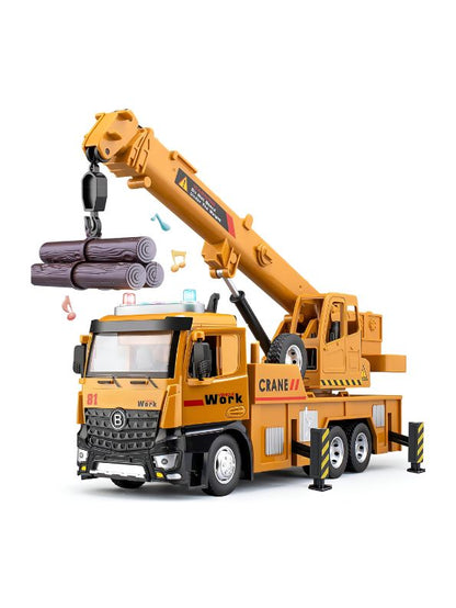 Crane Truck Toy for Kids – Metal Construction Vehicle with Movable Arm and Realistic Design LMI12781.