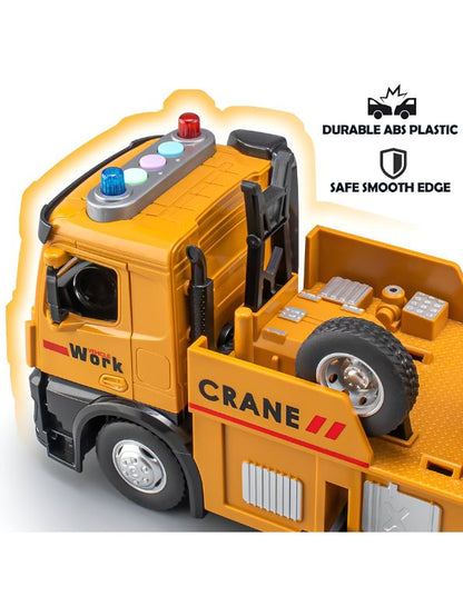 Crane Truck Toy for Kids – Metal Construction Vehicle with Movable Arm and Realistic Design LMI12781.