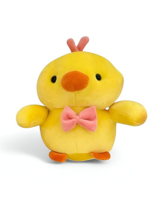 Pink - Cute Duck Soft Toy with Bow – Plush & Huggable Gift for Kids 7 inch - MS14601.