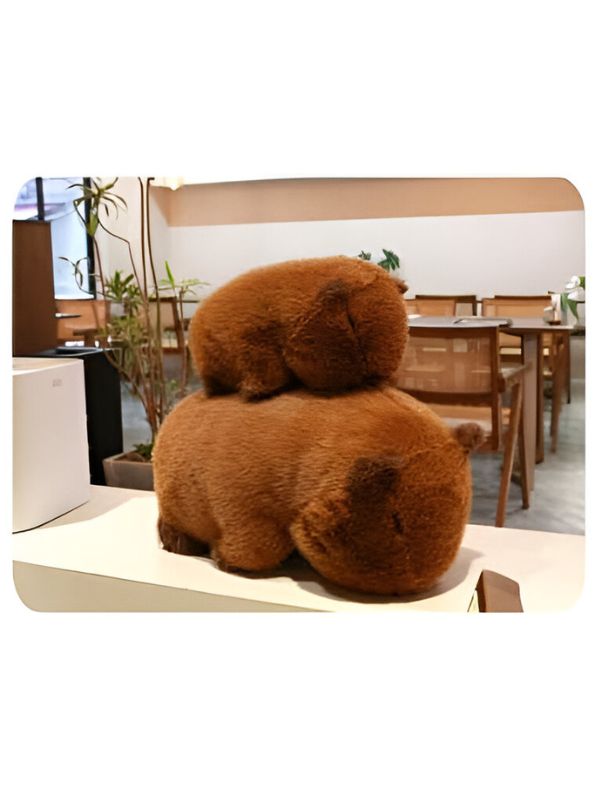 Capybara Plush Pillow – Soft, Adorable, and Comforting Large Capybara Soft Toy for Kids & Adults 7 inch - MS14473.