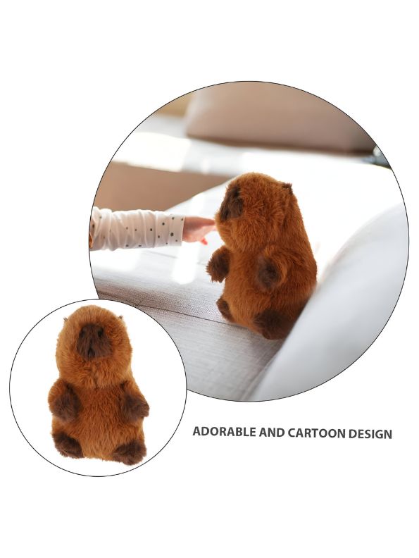 Capybara Plush Pillow – Soft, Adorable, and Comforting Large Capybara Soft Toy for Kids & Adults 7 inch - MS14473.