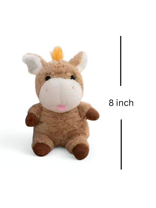 Brown - Donny Plush - Donkey Soft Toy | Cuddly & Cute Stuffed Animal for Kids - 8 inch MS14521.