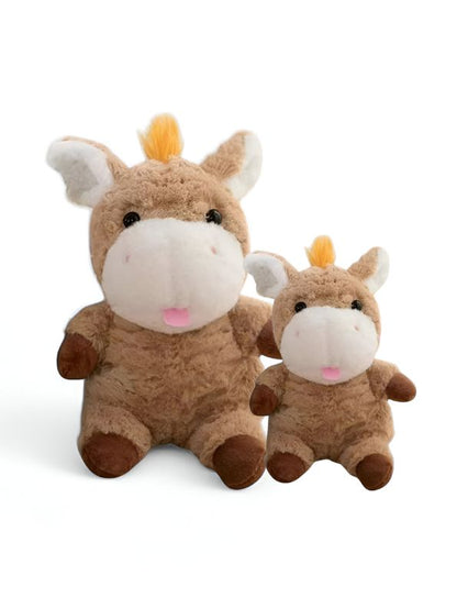 Brown - Donny Plush - Donkey Soft Toy | Cuddly & Cute Stuffed Animal for Kids - 8 inch MS14521.