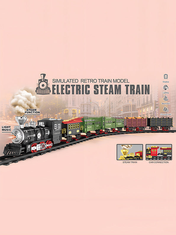 Steam Train Set with Simulated Sound Electric Toy Train Toy For Kids (NX.L-21)