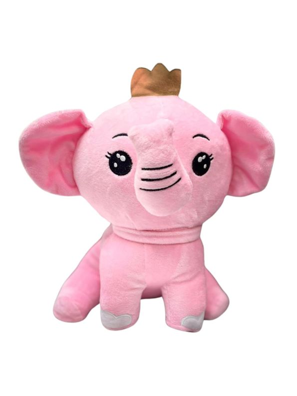 Elephant Soft Toy with Crown – Cuddly Plush Toy for Babies & Kids | Ultra-Soft & Safe 8 inch - MS9082.
