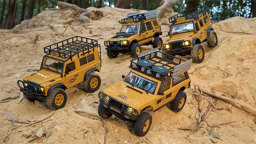 1/24 Scale RC Car 4WD 2.4G Authorized by Range Rover Camel Trophy Edition Rock Crawler Off-Road Climbing Truck Vehicles LED Lights