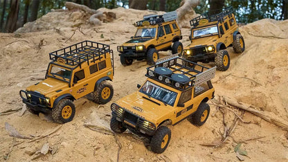 1/24 Scale RC Car 4WD 2.4G Authorized by Range Rover Camel Trophy Edition Rock Crawler Off-Road Climbing Truck Vehicles LED Lights
